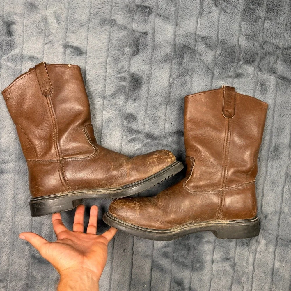 Red Wing 2231 Pecos Boots Brown Leather Steel Toe PT91 USA Mens 11.5 D